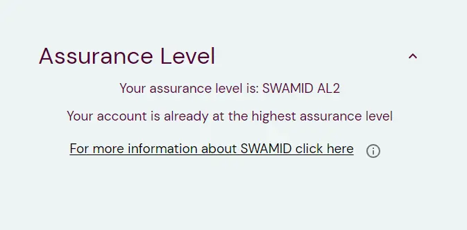 IDportal assurance level