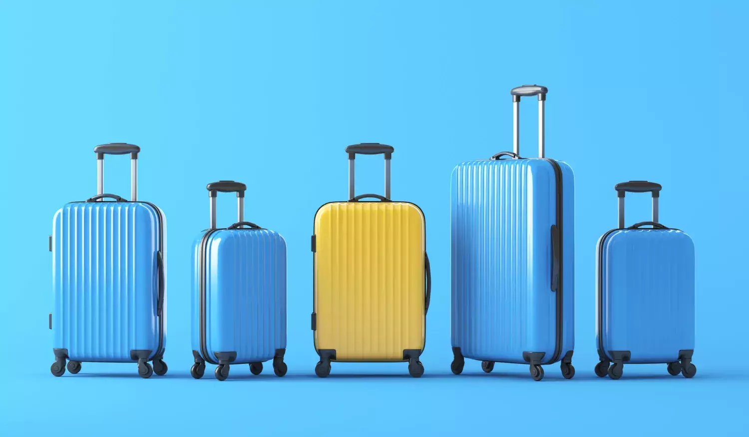 Four suitcases.