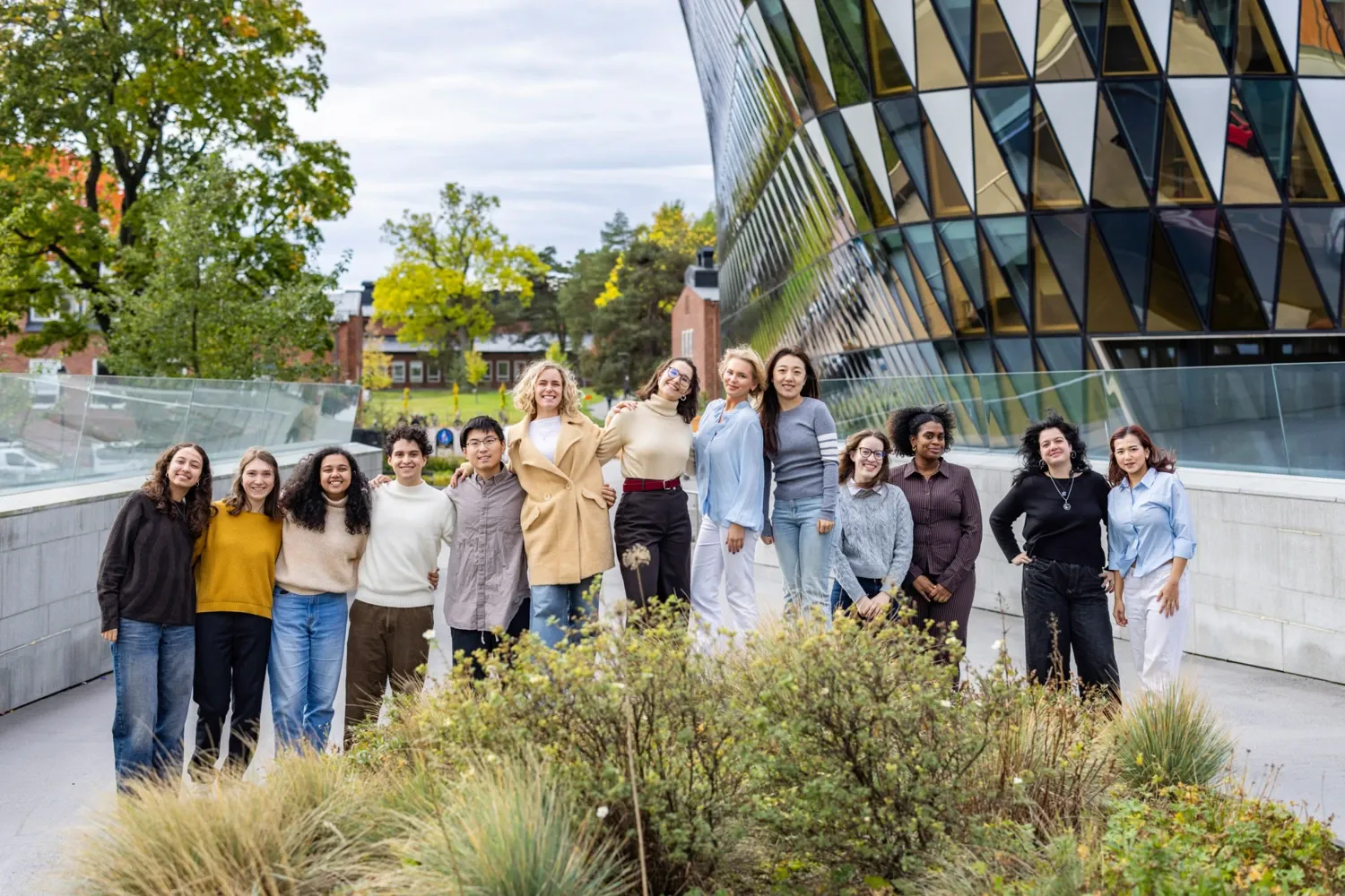 Digital ambassadors in front of Aula Medica.