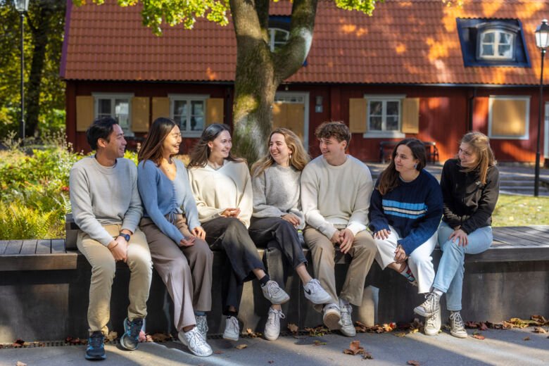 Digital ambassadors sitting on a bench