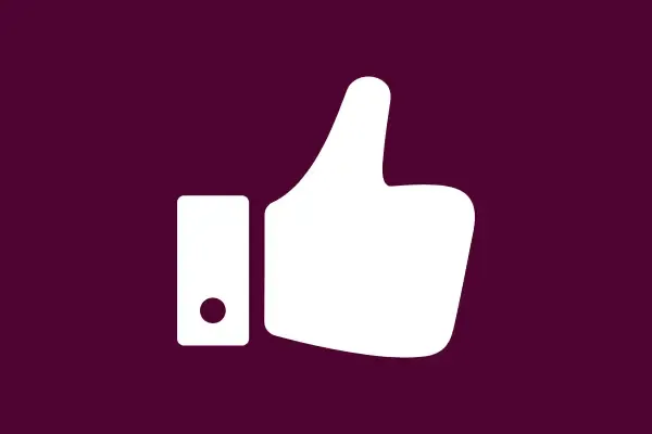 Ikon illustrating thumbs up or a