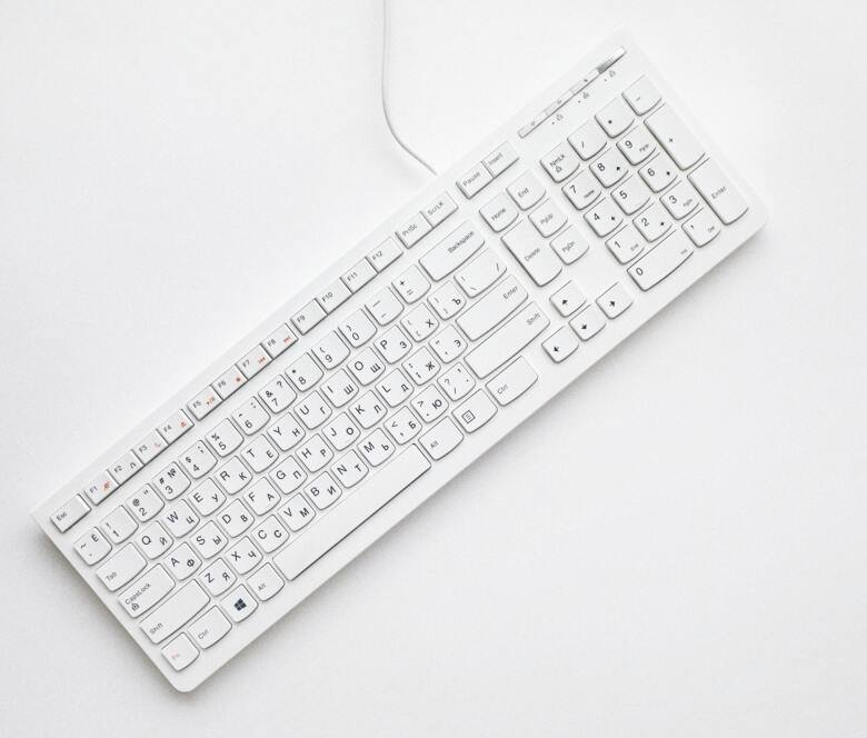 A white keyboard