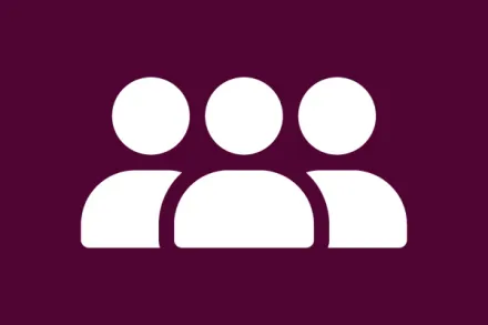 Icon that shows a group of three people