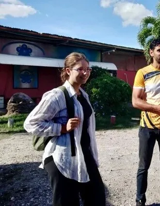 Laura-Alina Fabich during one of the internships in the Master's programme.
